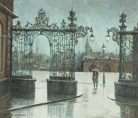 雨のスタニスラス広場Rainy Place Stanislas